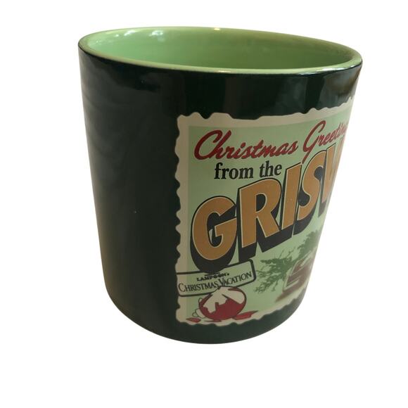 Griswold Mug Christmas Greetings Large Green Classic - Picture 3 of 7